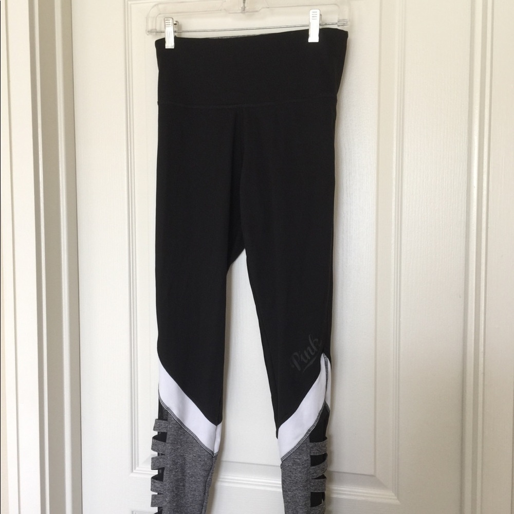 Pink Mesh Side Leggings